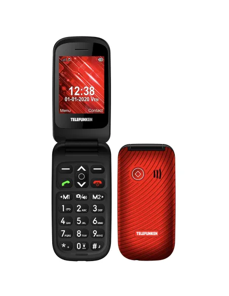 Telefono movil telefunken s440 senior phone - 2.4 pulgadas - rojo