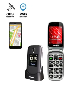 Telefono movil telefunken s560 senior phone - 2g - gps - 2.8 pulgadas - negro