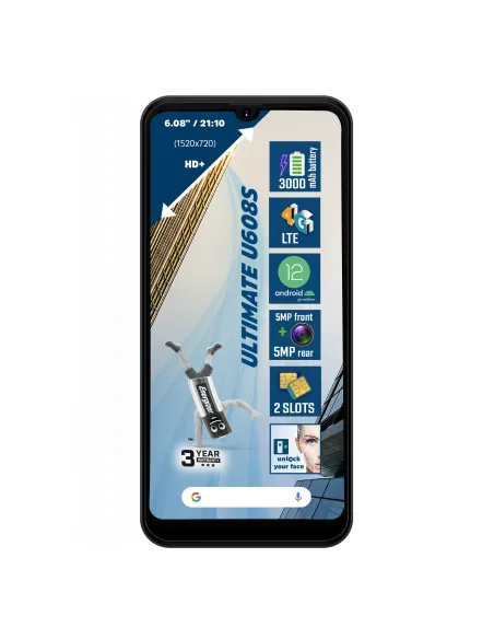 Telefono movil smartphone energizer ultimate u608s - 4g - 6.08 pulgadas - 2+32gb - black eu - negro