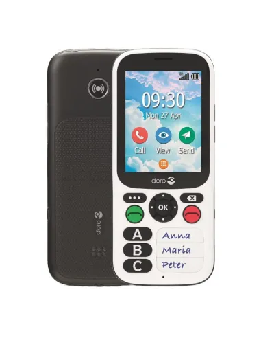 Telefono movil doro 780x black - white - 2.8 pulgadas -  4g - blanco y negro