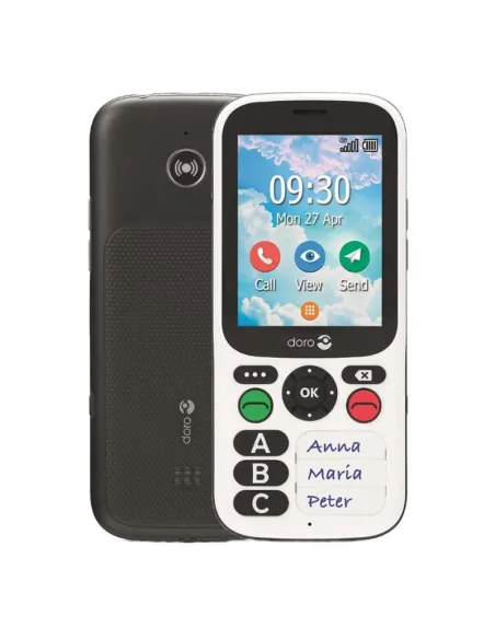 Telefono movil doro 780x black - white - 2.8 pulgadas -  4g - blanco y negro