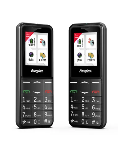 Telefono movil energizer e4 - 2g - 1.77 pulgadas - boton sos - ds black - negro