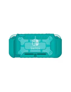 Carcasa hori nintendo switch hibrida turquesa tpu -  duraflexi -  resistente y flexible