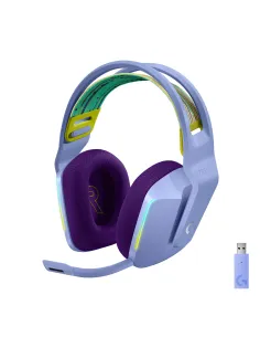Auricular con microfono logitech g g7 gaming wireless inalambrico lila
