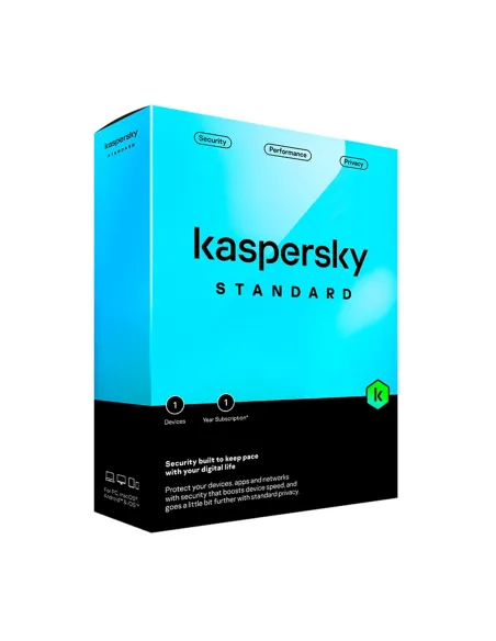 Antivirus kaspersky standard 1 dispositivo 1 año en caja