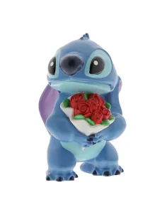 Figura enesco disney lilo & stitch stitch con ramo de rosas