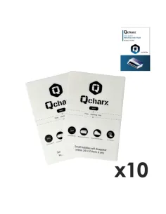 Laminas de proteccion frontales qcharx hidrogel mate anti huellas  para qx1 lite 10 unidad
