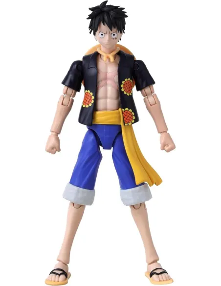 Figura bandai one piece anime heroes monkey d. luffy new version