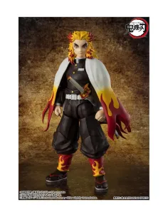 Kyojuro rengoku figura 15 cm demon slayer: kimetsu no yaiba sh figuarts