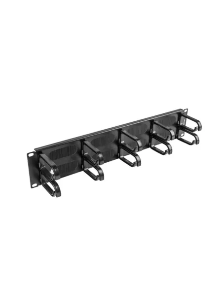 Organizador de cables lanberg 10 anillos 19 pulgadas 2u tipo b con cepillo negro