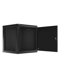 Armario lanberg mural rack 19 pulgadas 12u -  600x600 negro