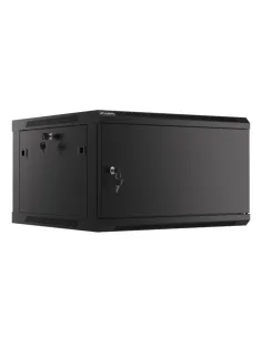 Armario lanberg mural rack 19 pulgadas 6u -  600x600 negro