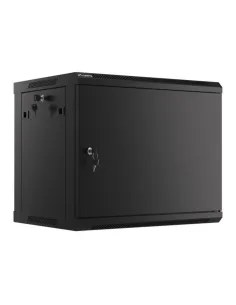 Armario lanberg mural rack 19 pulgadas 9u -  600x450 negro