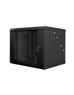 Armario lanberg mural doble seccion rack 19 pulgadas 9u -  600x600 negro