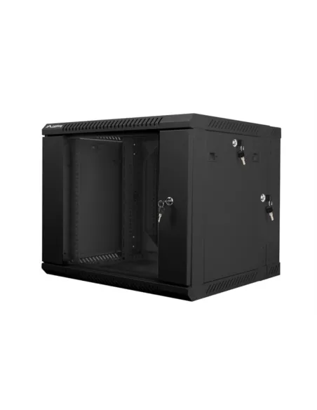 Armario lanberg mural doble seccion rack 19 pulgadas 9u -  600x600 negro Armario lanberg mural doble seccion rack 19 pulgadas 9u -  600x600 negro