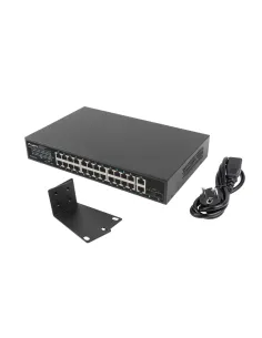 Switch lanberg 24 ptos 1gb poe+ - 2x sfp 2x gbit ethernet 250w rack 19
