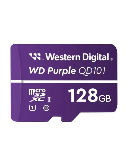 Tarjeta de memoria micro sdxc wd western digital purple sc qd101 128gb uhs - i cl10