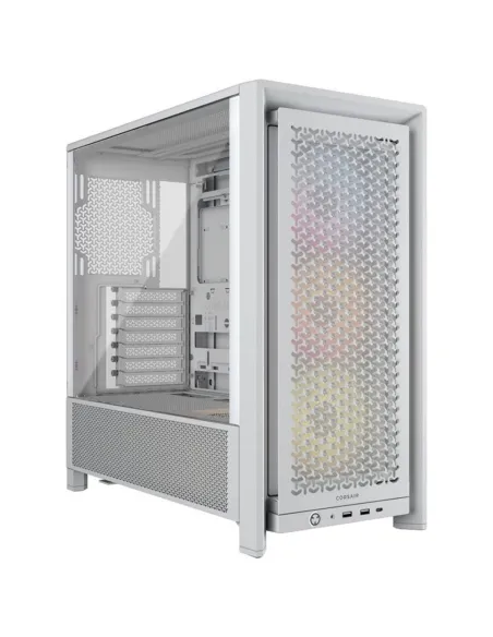 Caja ordenador gaming corsair frame 4000d rs atx argb cristal templado blanca Caja ordenador gaming corsair frame 4000d rs atx argb cristal templado blanca