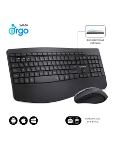 Teclado + raton subblim combo dual office prowave negro