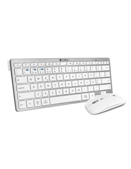 Teclado + raton subblim combo plata portugues
