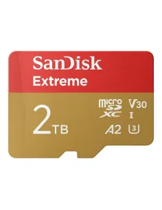 Tarjeta memoria micro secure digital 2tb sandisk extreme clase 10 uhs - i u3 + adaptador
