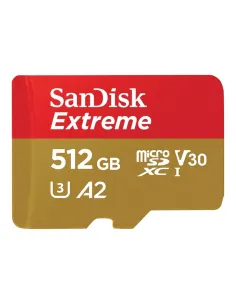 Tarjeta memoria micro secure digital 512gb sandisk extreme clase 10 uhs - i u3 + adaptador
