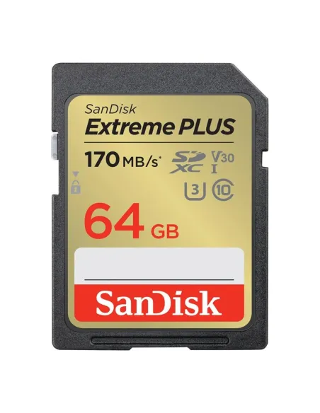 Tarjeta memoria secure digital sdxc 64gb sandisk extreme plus clase 10 uhs - i u3