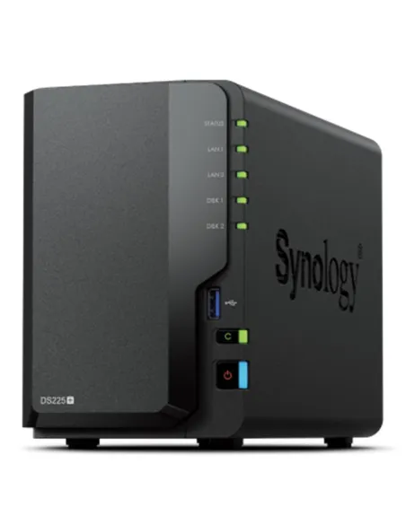 Servidor nas synology disk station ds225+ 2gb 2 bahias gigabit ethernet