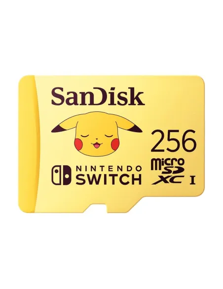 Tarjeta memoria micro secure digital 256gb sandisk nintendo switch pokemon pikachu edition clase v30 uhs - i u3