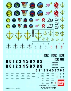 Hojas de calcomania bandai hobby gundam decal 16 mg federation