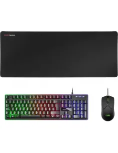 Mars Gaming MCPXBES Combo Teclado+Ratón+Alfombrilla Negro ES