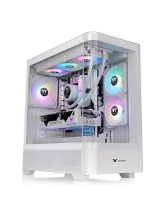 Caja ordenador gaming thermaltake view 290 atx argb cristal templado blanca