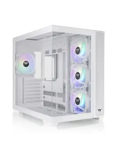 Caja ordenador gaming thermaltake view 380 cx1 atx argb cristal templado blanco