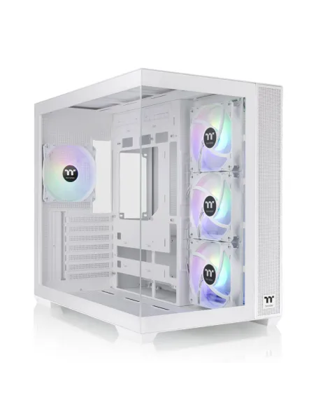 Caja ordenador gaming thermaltake view 380 cx1 atx argb cristal templado blanco
