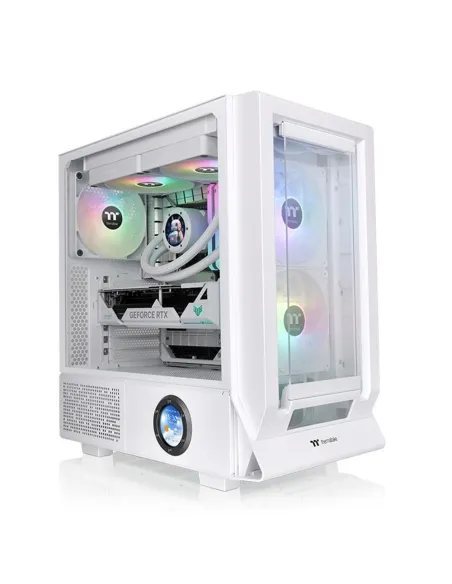 Caja ordenador gaming thermaltake ceres 350 mx atx argb cristal templado blanco