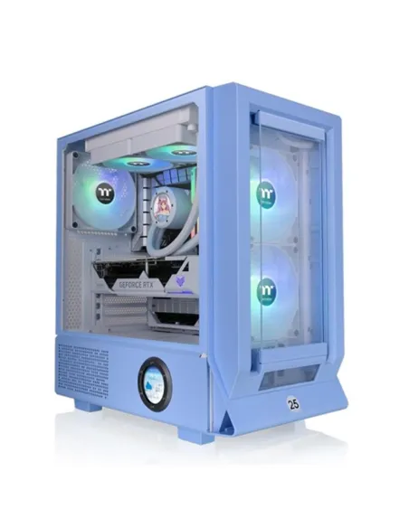 Caja ordenador gaming thermaltake ceres 350 mx atx argb cristal templado azul