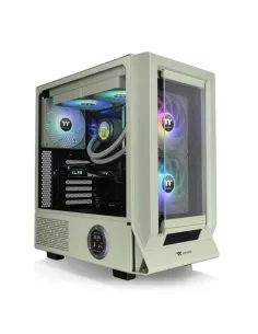 Caja ordenador gaming thermaltake ceres 350 mx atx argb cristal templado verde