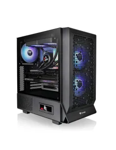 Caja ordenador gaming thermaltake ceres 330 tg atx argb cristal templado negra
