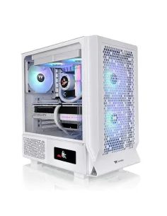 Caja ordenador gaming thermaltake ceres 330 tg atx argb cristal templado blanca