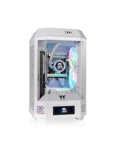 Caja ordenador gaming thermaltake tower 250 mini - itx cristal templado blanca