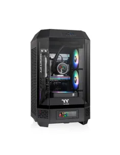 Caja ordenador gaming thermaltake tower 250 mini - itx cristal templado negra