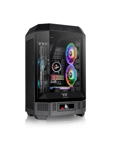 Caja ordenador gaming thermaltake the tower t300 matx cristal templado negra