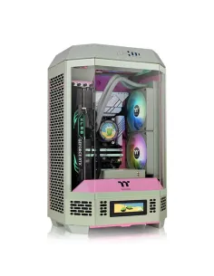 Caja ordenador gaming thermaltake the tower t300 matx cristal templado verde