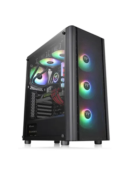 Caja ordenador gaming thermaltake v250g argb air atx cristal templado negra Caja ordenador gaming thermaltake v250g argb air atx cristal templado negra