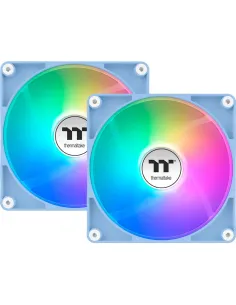 Ventilador caja inverso thermaltake ct120 argb 2x 120mm azul hydrangea