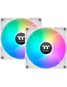 Ventilador caja inverso thermaltake ct120 argb 2x 120mm blanco