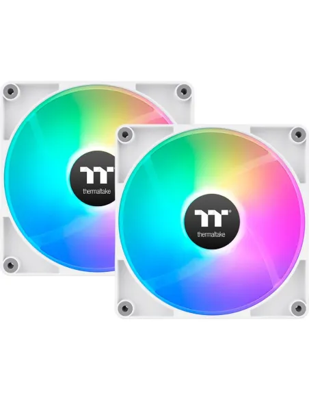 Ventilador caja inverso thermaltake ct120 argb 2x 120mm blanco