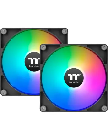Ventilador caja inverso thermaltake ct120 argb 2x 120mm negro