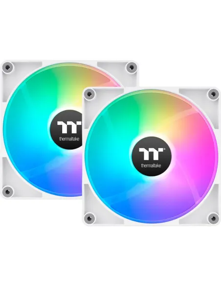 Ventilador caja inverso thermaltake ct140 argb 2x 140mm blanco