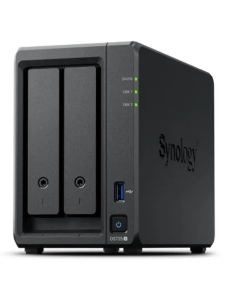 Servidor nas synology disk station ds725+ 4gb 2 bahias gigabit ethernet